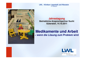 Medikamente und Arbeit - LWL