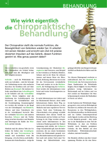 Wie wirkt eigentlich die chiropraktische Behandlung?