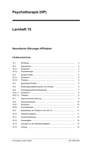 Psychotherapie (HP) Lernheft 15