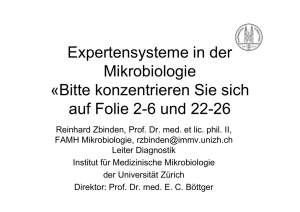 Expertensysteme in der Mikrobiologie Kurs 1