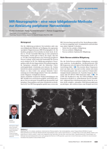 MR-Neurographie – eine neue bildgebende Methode zur Abklärung