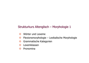Strukturkurs Altenglisch – Morphologie 1