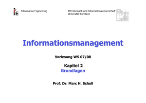 Informationsmanagement - Informatik und Informationswissenschaft