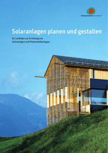 Solaranlagen planen und gestalten