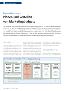 Planen und verteilen von Marketingbudgets - KMU