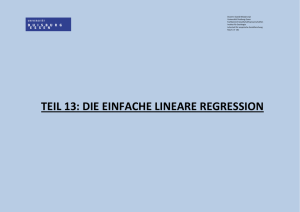 die einfache lineare regression - Universität Duisburg