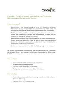 Consultant (m/w) im Bereich Web Analyse und