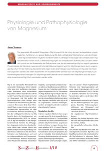 Physiologie und Pathophysiologie von Magnesium