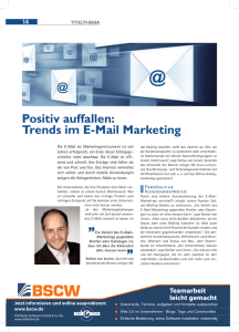 Positiv auffallen: Trends im E-Mail Marketing - IHK Bonn/Rhein-Sieg