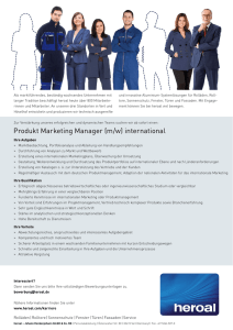 Produkt Marketing Manager (m/w) international