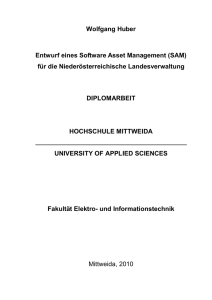Wolfgang Huber Entwurf eines Software Asset Management (SAM