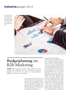 Budgetplanung im B2B-Marketing