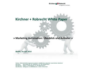 Marketing Automation - Kirchner + Robrecht