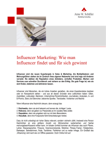Influencer Marketing - Touchpoint Management