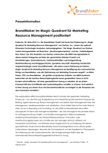 BrandMaker im Magic Quadrant für Marketing Resource