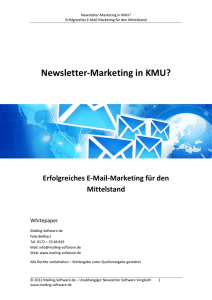 e-mail-marketing für kmu - Newsletter Software im Vergleich