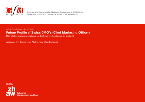 Future Profile of Swiss CMO`s (Chief Marketing Officer)