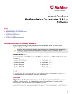 McAfee ePolicy Orchestrator 5.1.1 – Software