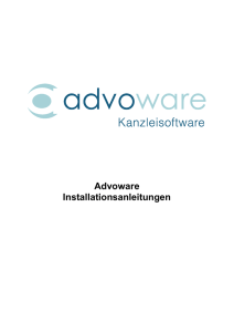 Advoware Installationsanleitungen