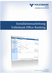 Installationsanleitung Volksbank Office Banking