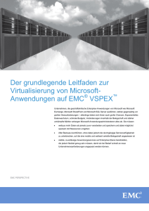 Anwendungen auf EMC VSPEX
