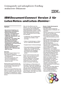 IBMDocumentConnect Version 2 für LotusNotes undLotus Domino