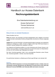 Handbuch zur Access-Datenbank Rechnungsdatenbank