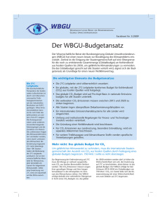 Der WBGU-Budgetansatz