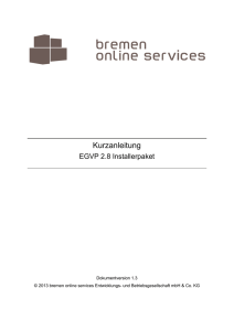 Kurzanleitung EGVP 2.8 Installerpaket