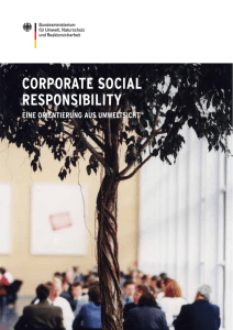 Corporate Social Responsibility - Eine Orientierung aus Umweltsicht