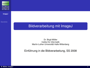 Bildverarbeitung mit ImageJ - Institut für Informatik - Martin