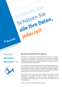 Acronis Backup and Recovery 11 Datenblatt