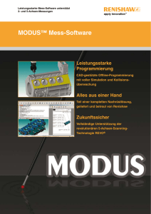 MODUS™ Software - Renishaw resource centre
