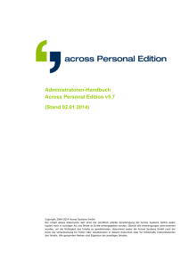 Administratoren- Handbuch Across Personal Edition v5.7