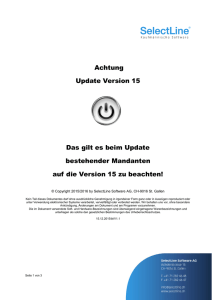 Achtung Update Version 15