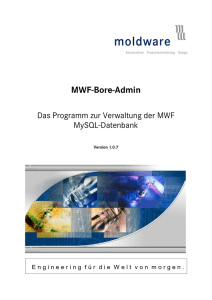 Handbuch MWF-Bore Administrator