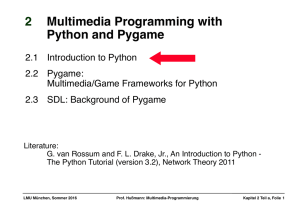 2 Multimedia Programming with Python and Pygame