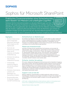 Sophos für Microsoft SharePoint