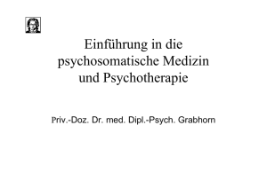 Einführung in die psychosomatische Medizin und Psychotherapie