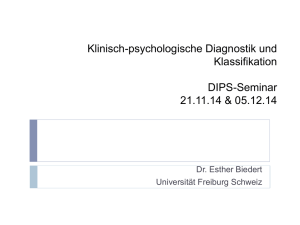 Klinisch-psychologische Diagnostik und Klassifikation DIPS