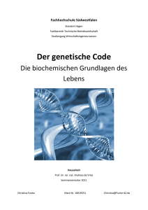 Der genetische Code - Prof. Dr. Andreas de Vries