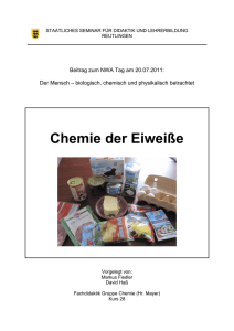 Chemie der Eiweiße - Staatliches Seminar Reutlingen