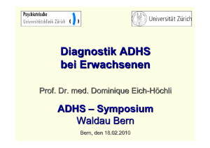 Diagnostik ADHS bei Erwachsenen