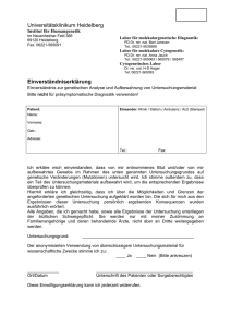 Universitätsklinikum Heidelberg Einverständniserklärung
