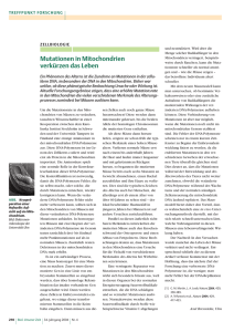 Mutationen in Mitochondrien verkürzen das Leben - Wiley-VCH