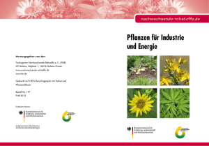 Pflanzen für Industrie und Energie