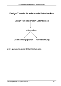Design Theorie für relationale Datenbanken