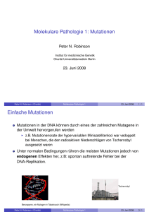 Molekulare Pathologie 1: Mutationen