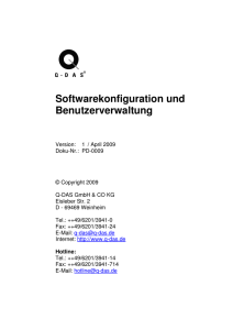 Softwarekonfiguration und Benutzerverwaltung - Q-DAS