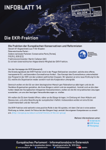 Infoblatt 14 - Die EKR-Fraktion - Informationsbüro für Österreich